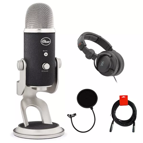 Blue Yeti Pro USB & XLR Microphone Plus Pack Bundle with Presonus StudioOne 5 artist DAW, iZotope RX elements Plug-in and Groover 3 Tutorials 3-Month Subscription