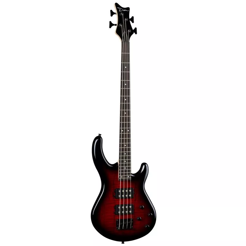 Dean Edge 2 Spalt Maple Bass Guitar Trans Red E2 SM TRD