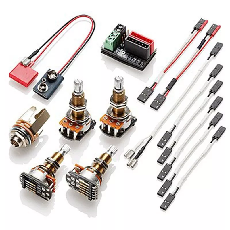 EMG 1 - 2 Pickup Conversion Wiring Kit Solderless Long Shaft