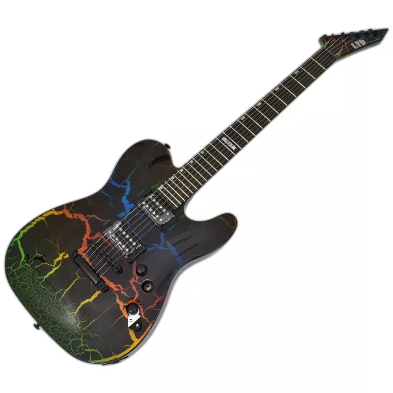 ESP LTD Eclipse 87 NT Guitar Rainbow Crackle Finish B-Stock 0722