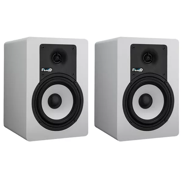Fluid Audio C5 Bluetooth (Pair) Active Studio Monitors with Bluetooth, White