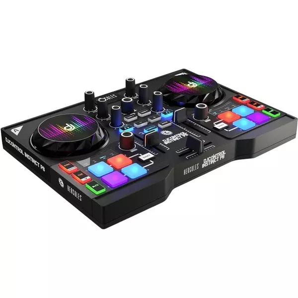 Hercules DJControl Instinct P8 Party Pack - DJ Controller and LED Wristband Lights