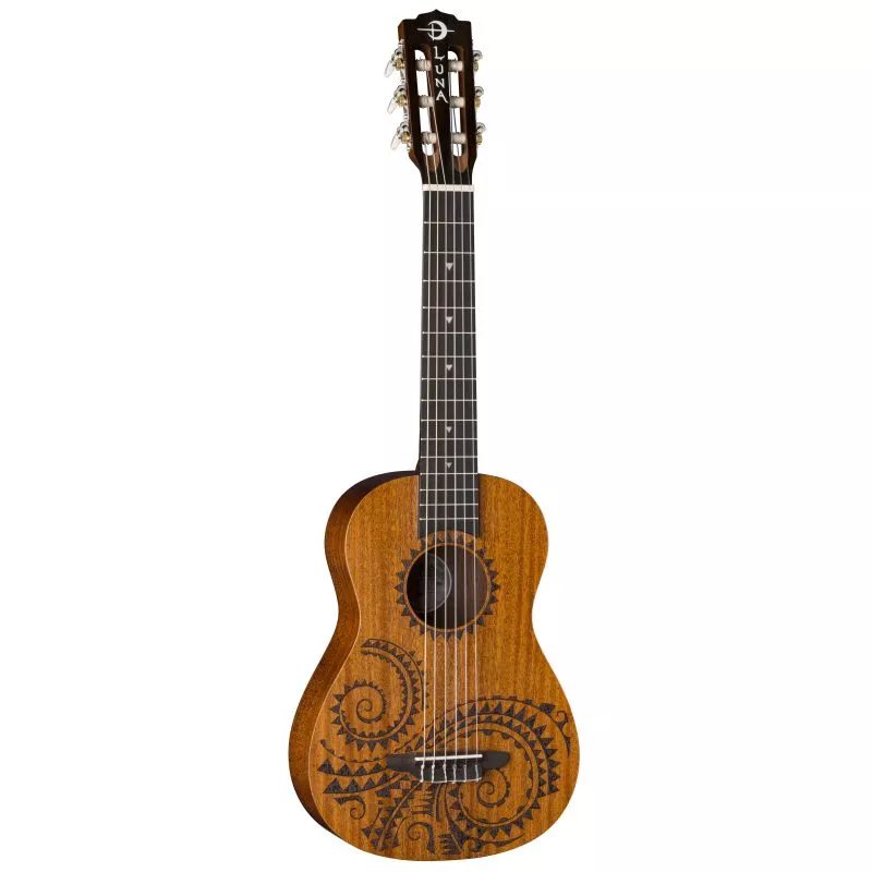 Luna Uke Tattoo Mahogany 6 String Baritone UKE TAT 6 MAH
