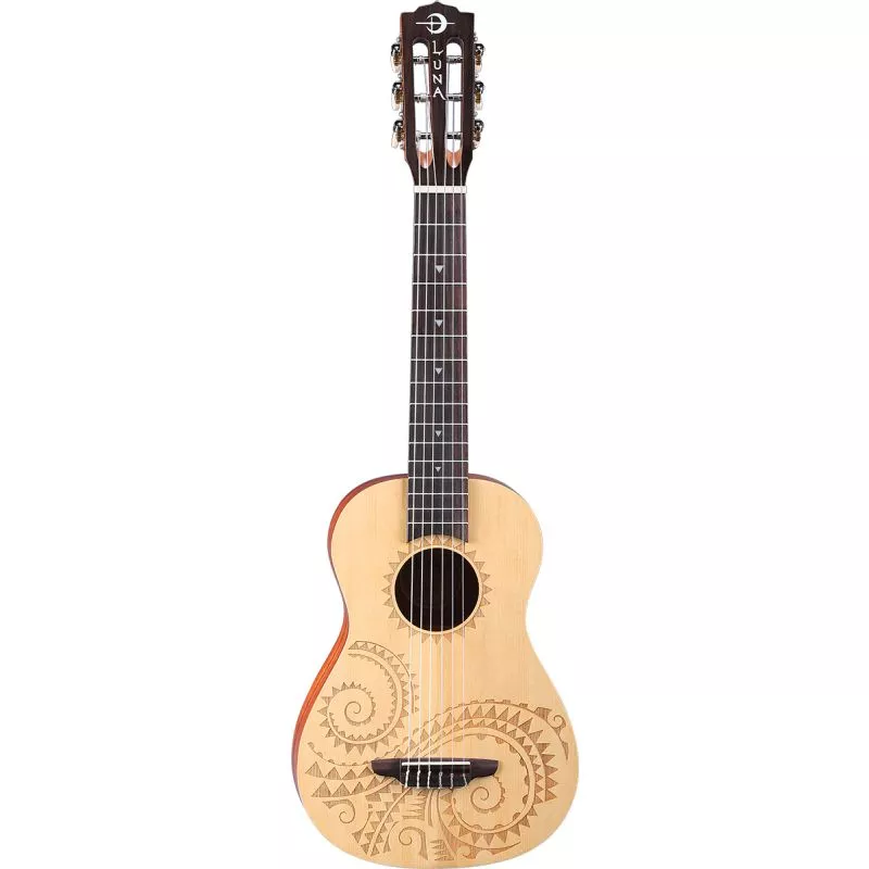 Luna Uke Tattoo Spruce 6 String Baritone UKE TAT 6