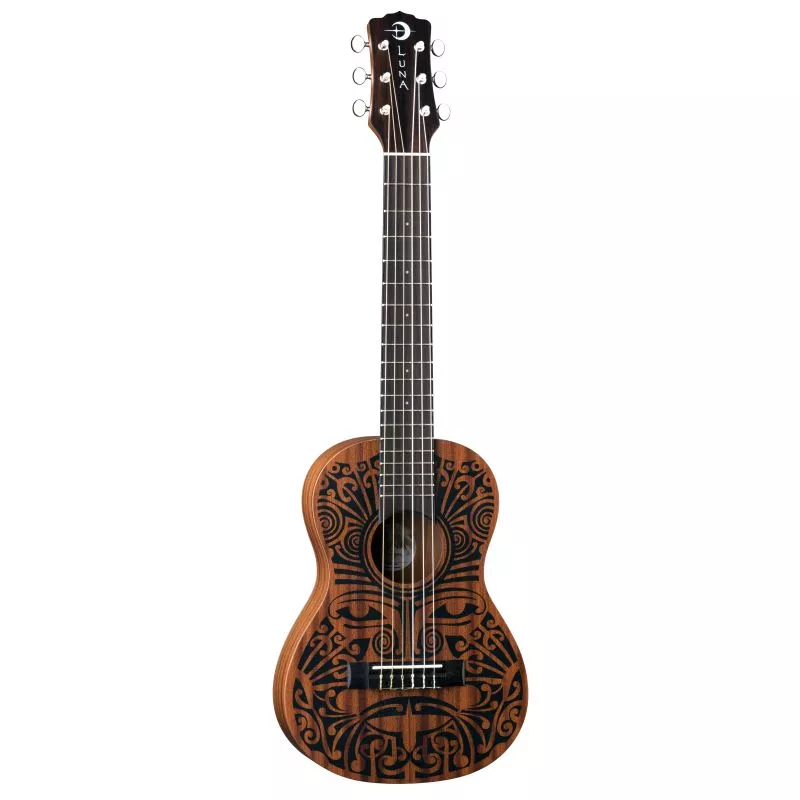 Luna Uke Tribal Mahogany 6 String Baritone UKE TRIBAL 6