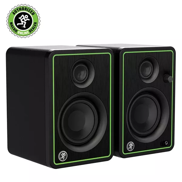Mackie CR3-XBT Creative Reference Series 3" Multimedia Monitors with Bluetooth (Pair, Limited-Edition White) Bundle with 2x Small Isolation Pad & Phone to Phone (1/4") Cables
