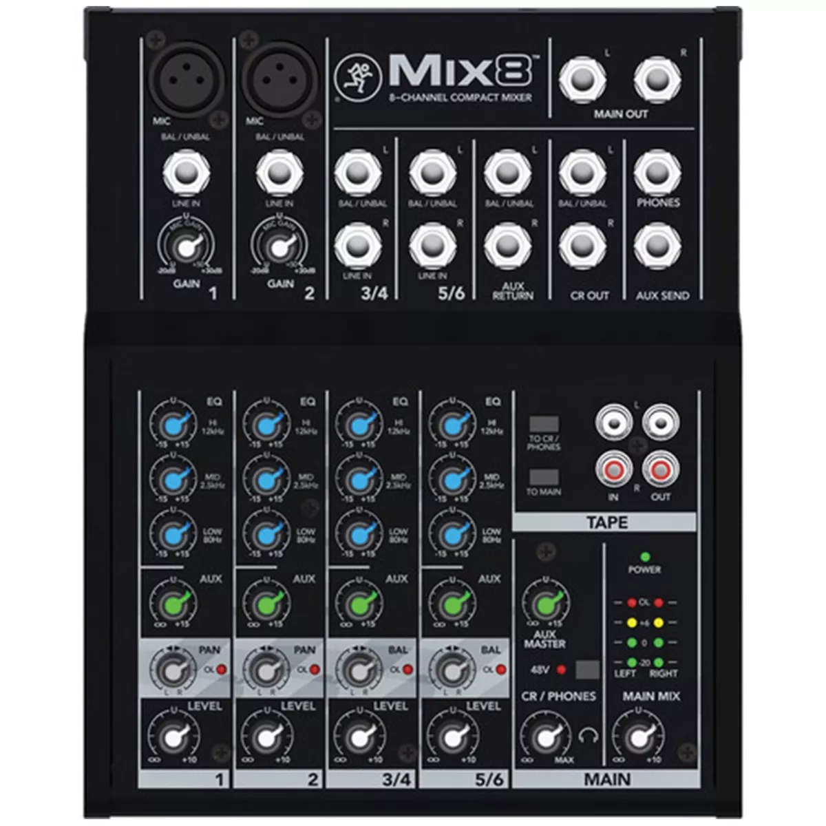 Mackie Mix8 - 8-Channel Compact Mixer
