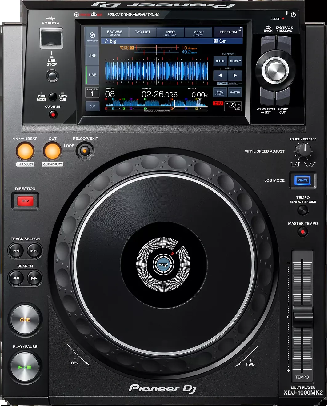Pioneer DJ - AlphaTheta XDJ-1000MK2, Performance DJ multi player