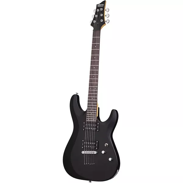 Schecter 430 C-6 Deluxe Solid-Body Electric Guitar, Satin Black