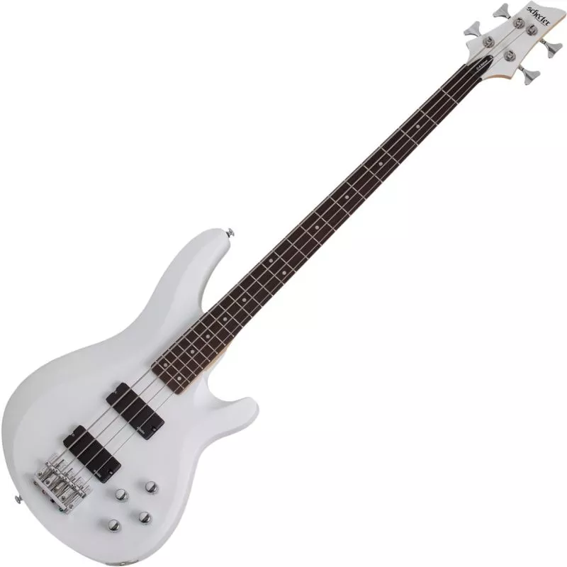 Schecter C-4 Deluxe Bass Satin White