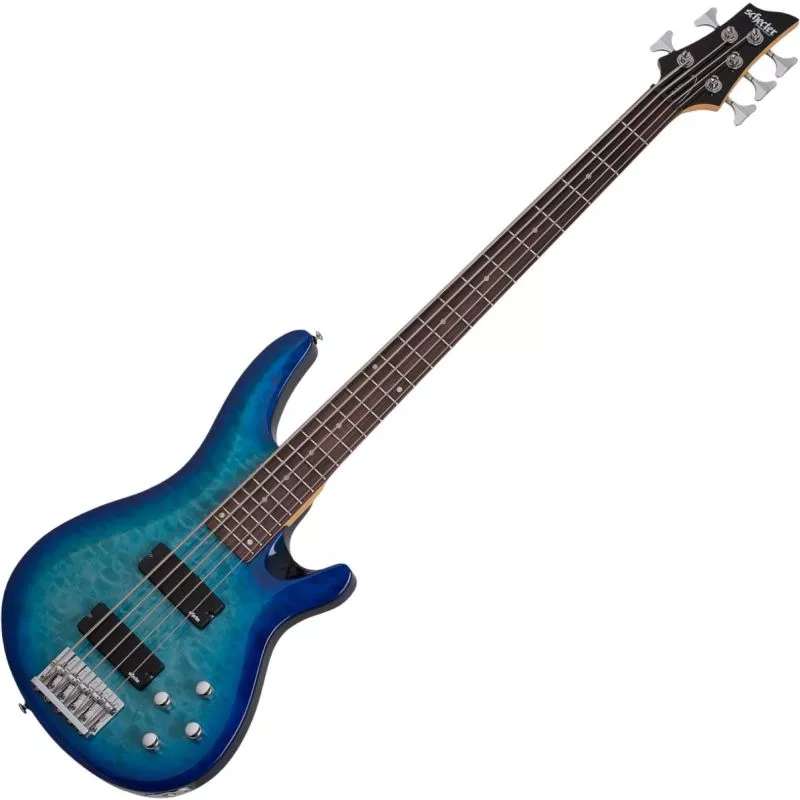 Schecter C-5 Plus Bass Ocean Blue Burst