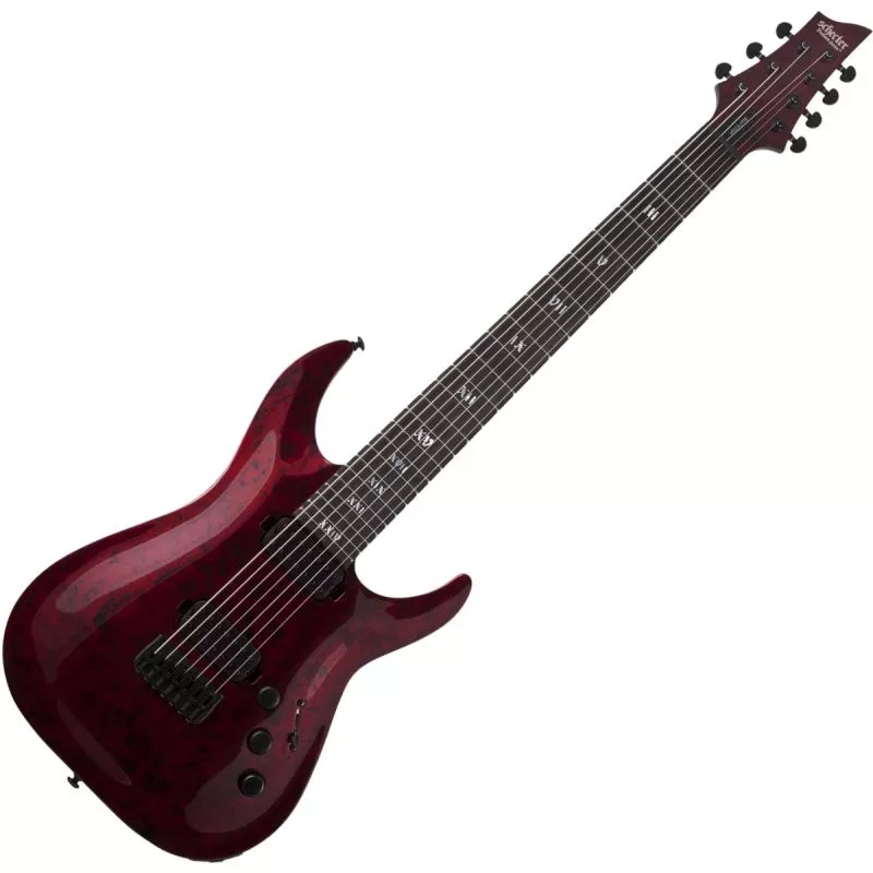 Schecter C-7 Apocalypse guitar in Red Reign