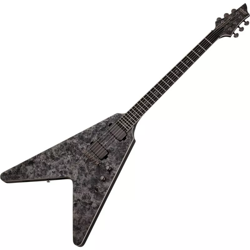 Schecter Juan of the Dead V-1 guitar in Black Reign