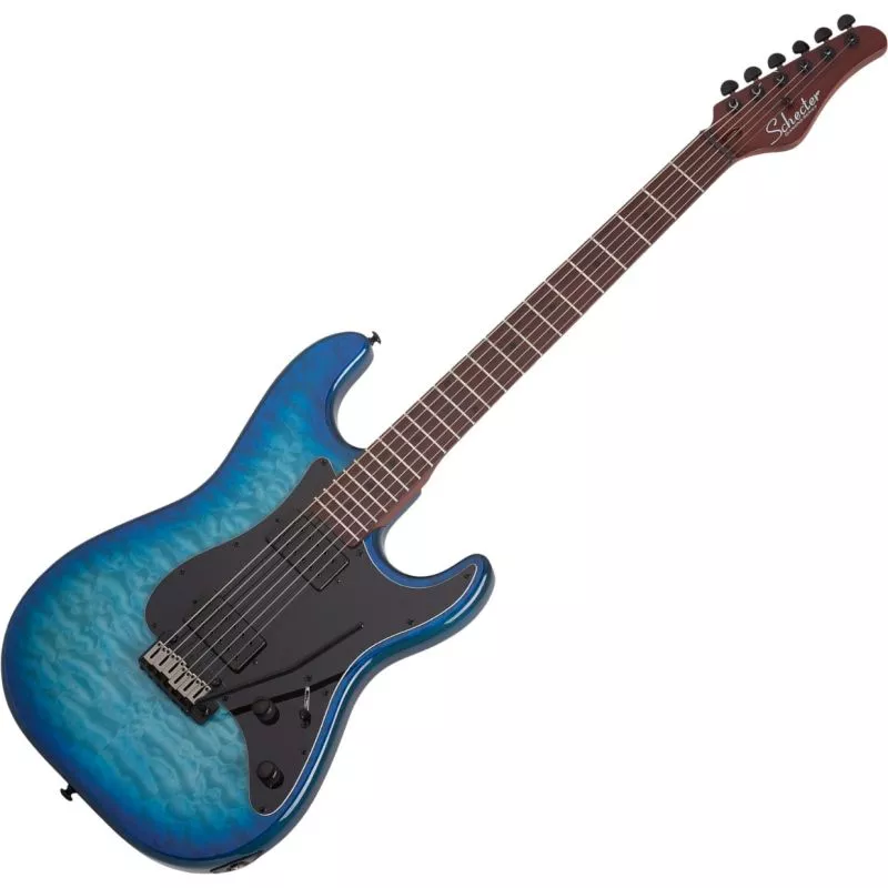 Schecter Traditional Pro Guitar Transparent Blue Burst