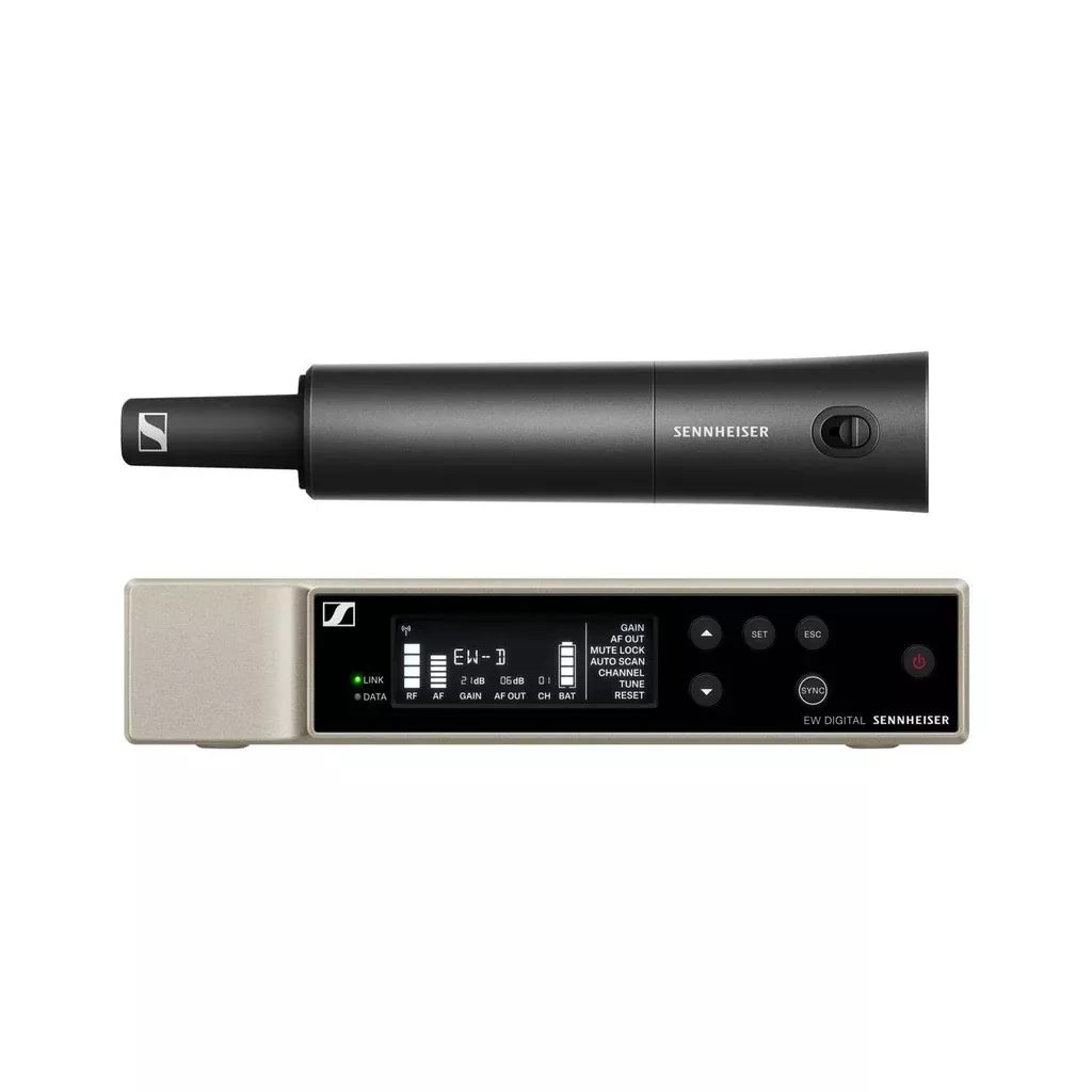 Sennheiser EW-D SKM-S BASE SET (R1-6) - Digital wireless handheld base set. Includes (1) EW-D EM digital 19 1/2" single channel receiver, (1) EW-D SKM digital handheld transmitter with mute switch(microphone module sold separately), (1) MZQ1 microp...