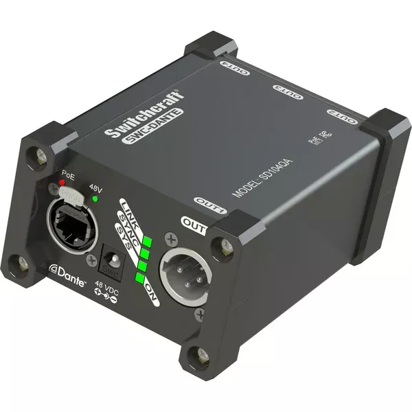 Switchcraft 4-Channel Dante SD104QA Output Box