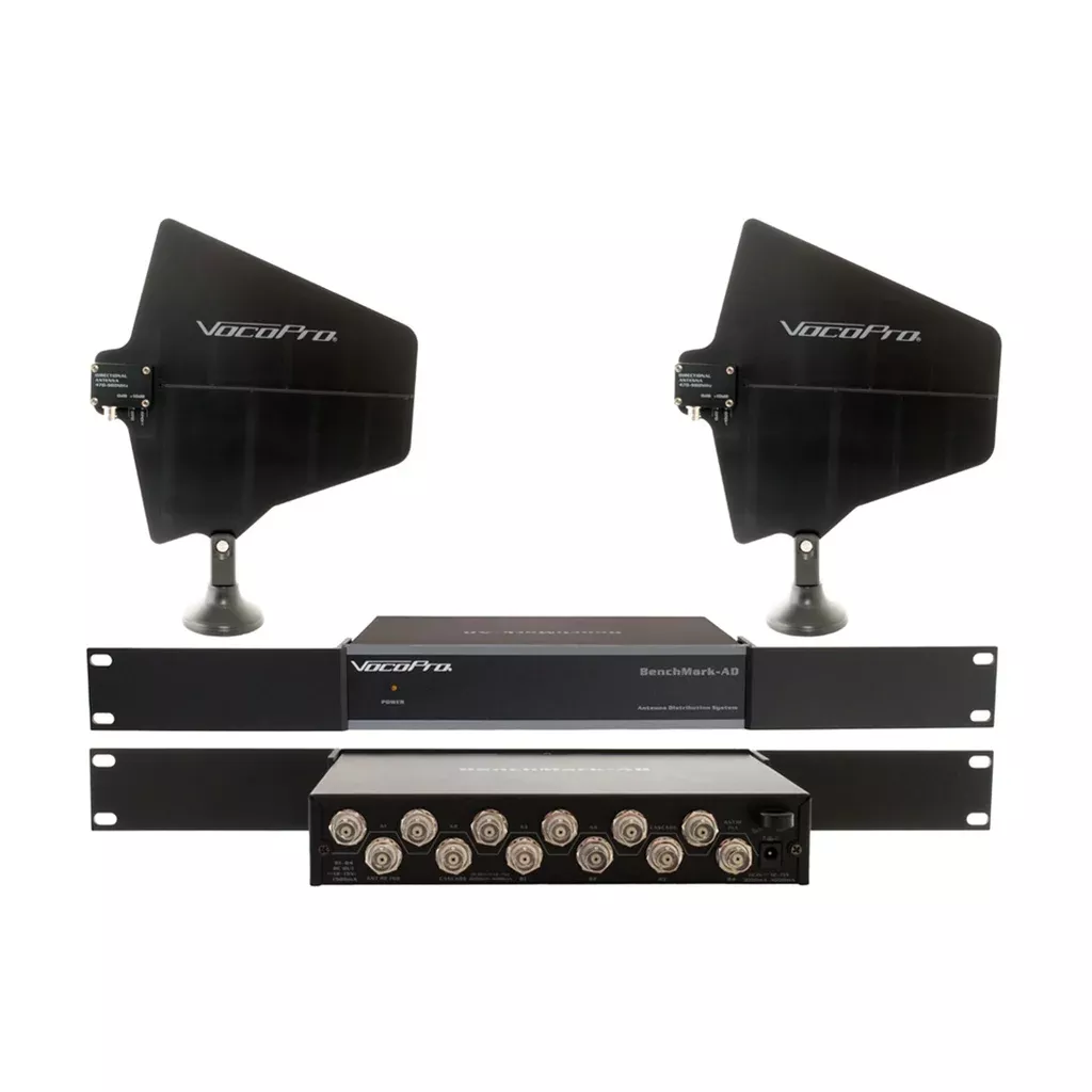 VocoPro Benchmark-AD-Pack - Professional Antenna Distribution System with Two Active Directional Antenna Bundle